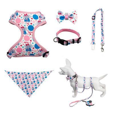 OEM/ODM Conjunto De Arnes PARA Perro Collar Perro Dog Harness Set and Leash Bandana French Bulldog Harness