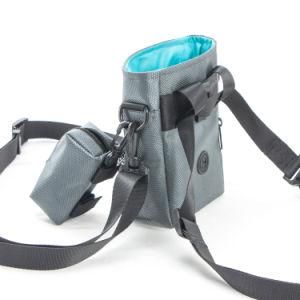 Dog Treat Pouch Bag Denim Pet Treat Pouch with Clip and Belt Dog Training Bag
