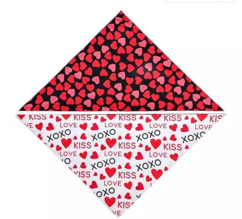 Dog Scarves, Dog Kerchiefs, Plaid Cloth Bandanas for Dogs Adjustable & Washable Pet Scarf Winter Handkerchiefs Bibs