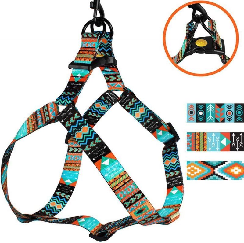 Pattern Print Pet Harnesses for Small Medium Large Puppy Vest Outdoor Walking Dog Harness