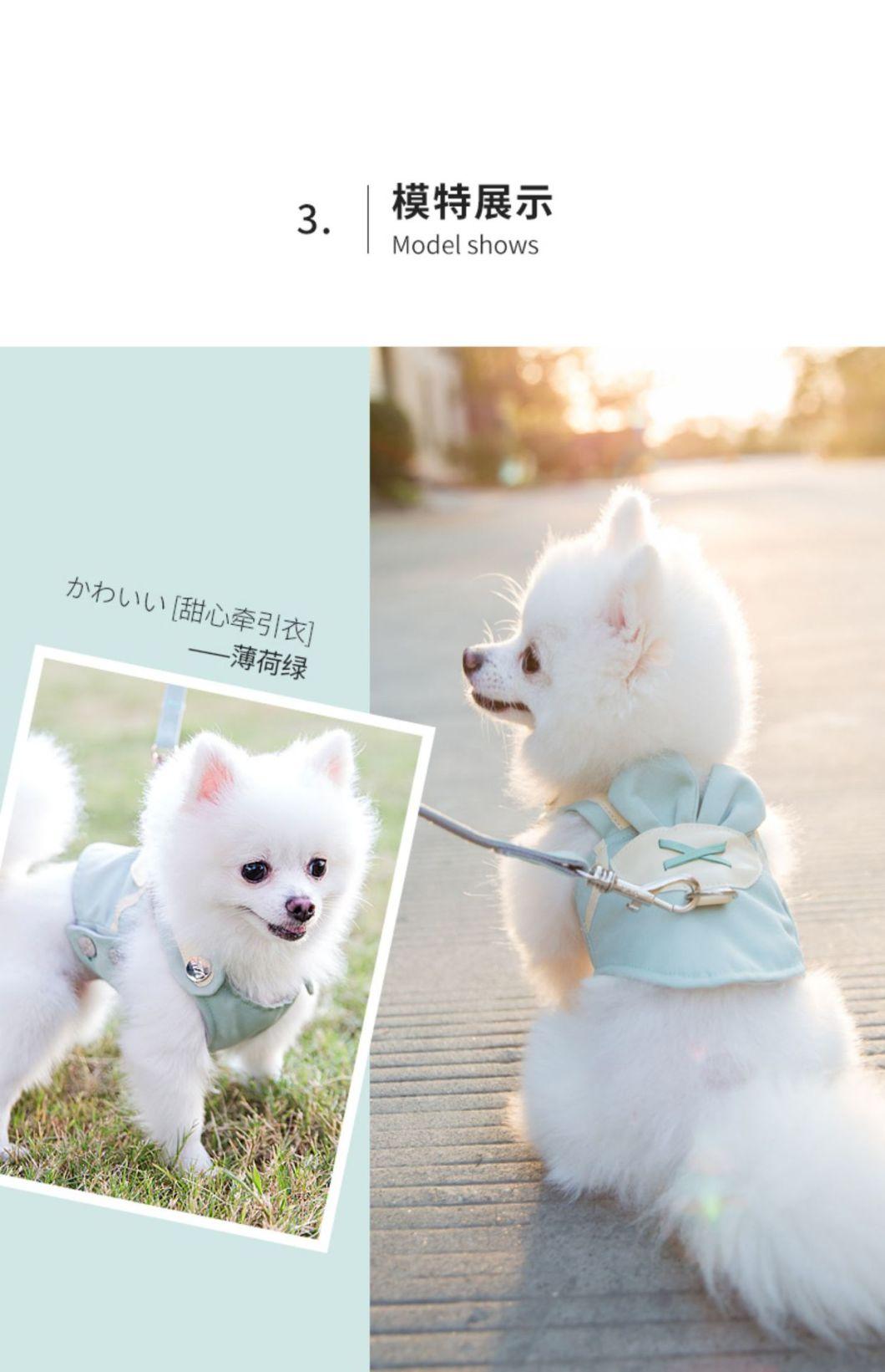 Manufacturer Custom Fashion Adjustable Pet Collar and Leash Harness Heat Transfer Sublimation Logo Printed Dog Collar