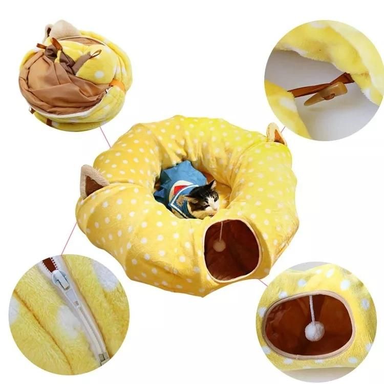 Hot Sale Luxury Warm and Durable Collapsible Cat Tunnel Bed