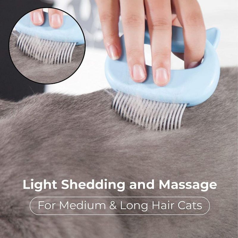 Removal Massaging Shell Comb Soft Deshedding and Shedding Matted Fur Remover Massage Cat Comb
