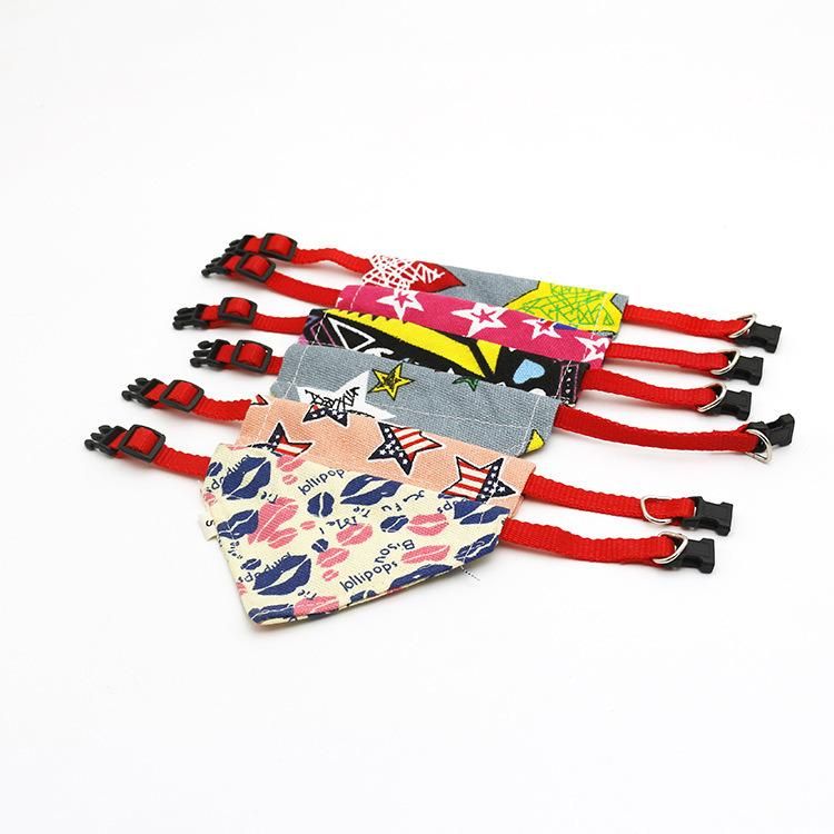 Wholesale Multiple Sizes Cotton Polyester Triangle Collar Bandana Dog Scarf Bandanas Bibs for Dogs Puppies