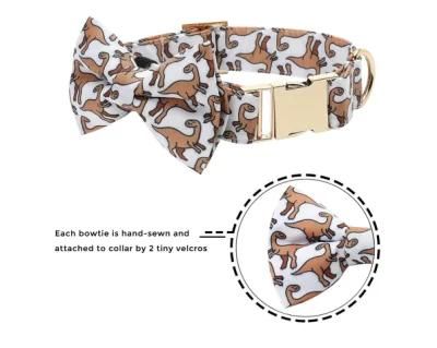Personalized Popular Custom Professional Factory High Quality Cotton Recycled Material Pet Collars Leash Set