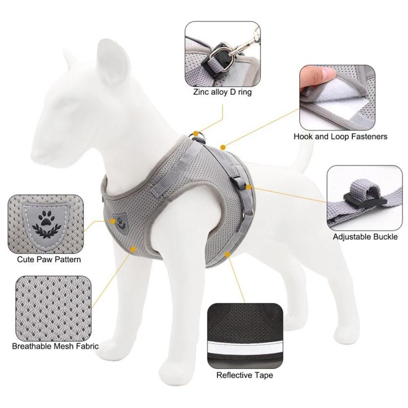 Summer Cool Breathable Pet Harness for Dog and Cat