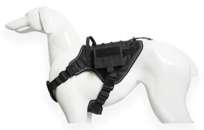 Best Selling Size Medium Large Custom Elastic Band Drawstring Green Black Nylon Webbing Tactical Dog Harness
