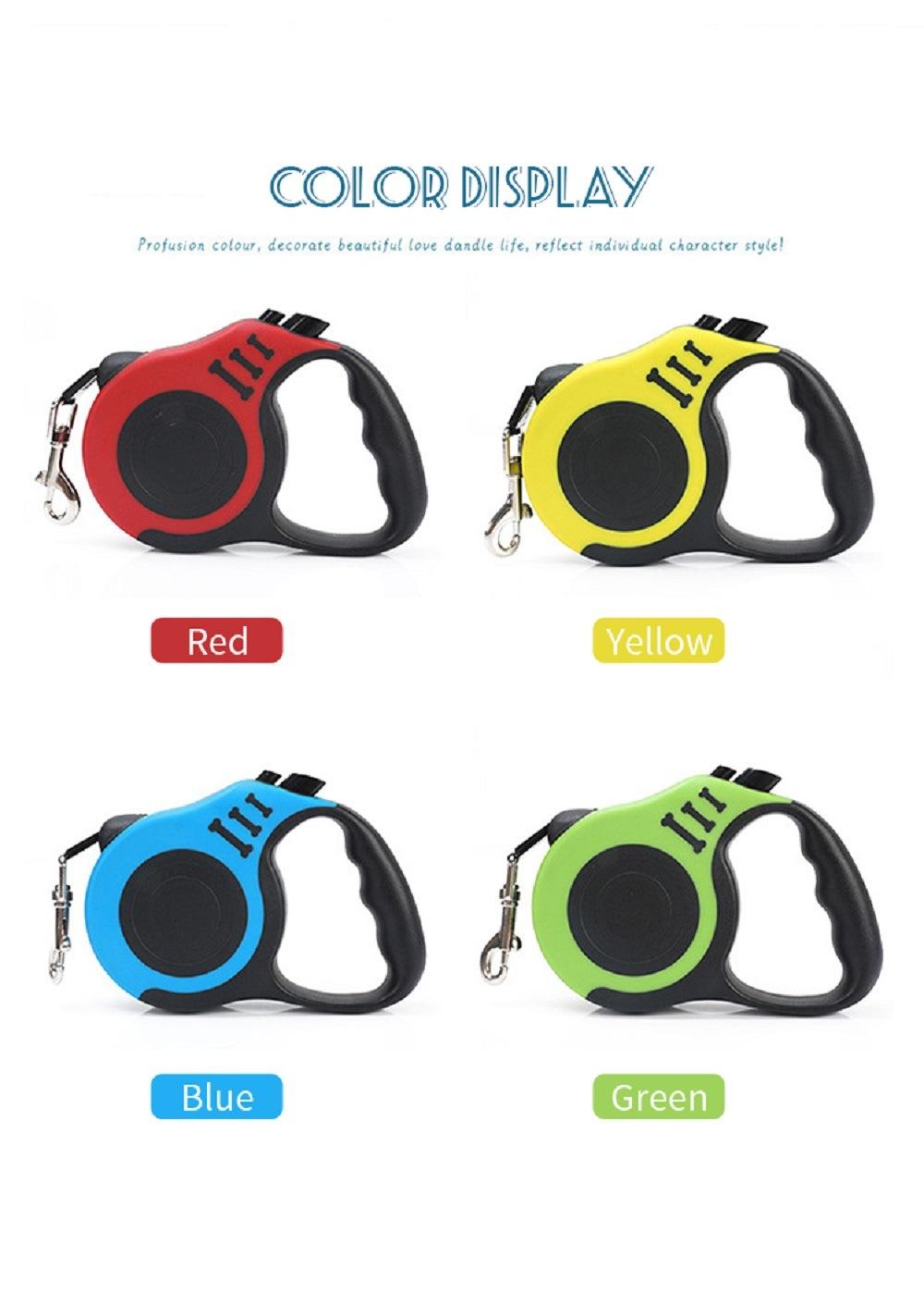 Automatic Retractable Pet Dog Leash 3m Nylon Rope