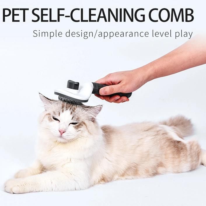 Professional Self Cleaning Steel Needle Slicker Massage Brush Pet Grooming Brush