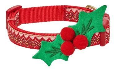 2021 OEM Sublimation Pet Supplier Polyester Christmas Holiday Dog Collar