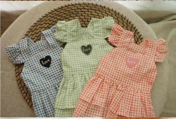 Cute Polka DOT Ribbon Cozy Sleeveless Dog Shirt Sundress Pet Dog Dress