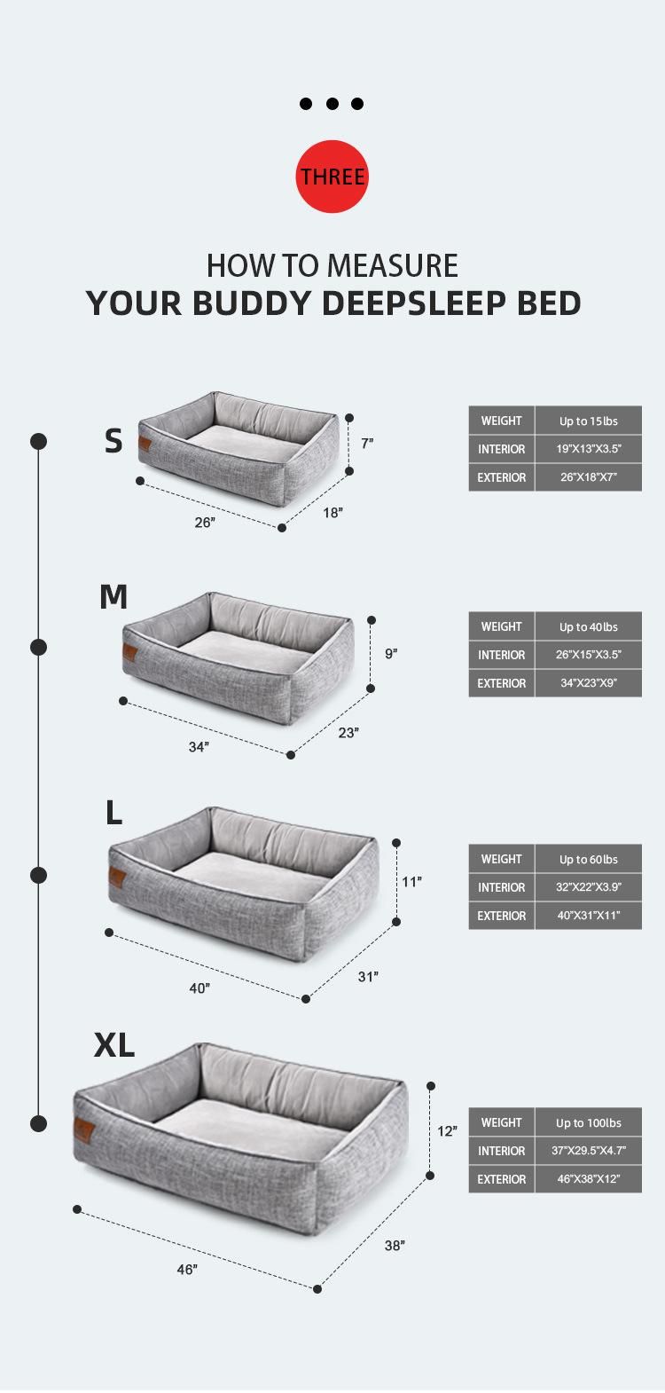 Orthopedic Egg Crate Foam Large Dog Bed