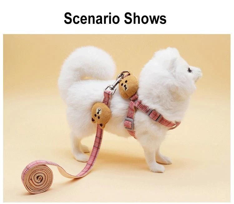 Pet Chest Strap Dog Traction Rope Mesh Breathable Strap Harness and Nylon Dog Leash