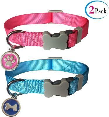 Basic Nylon Dog Collar with Classic Solid Color