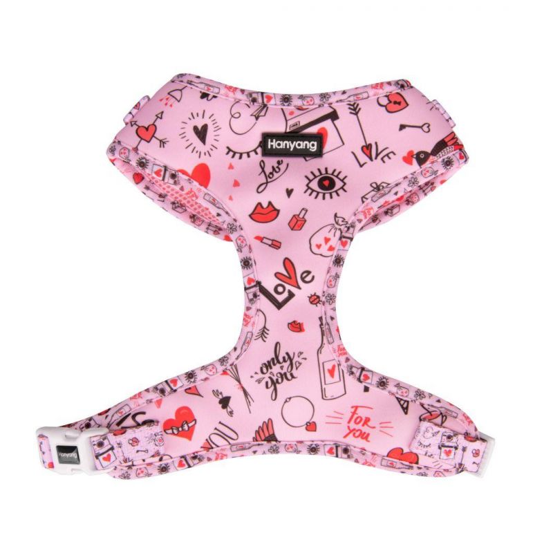 Free Sample Neoprene Print and Soft Mesh Reversible Harness for Small, Medium and Big Dogs