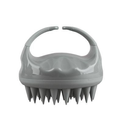 Wholesale Grey Dog Grooming Brush Silicone Bath Wash Pet Brush Round