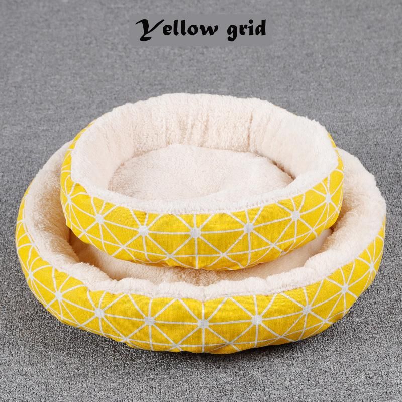 China Cute Modern Round Designer Canvas Cheap Pet Supplies Dog Bed