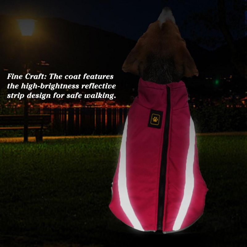 Waterproof Pet Dog Coat Winter Warm Dog Jacket Vest Reflective Outdoor Sports Clothes