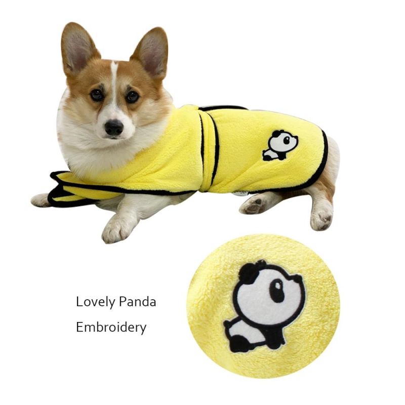 Super Absorbent Microfiber Fast Dry Pet Product Warm Dog Bathrobe