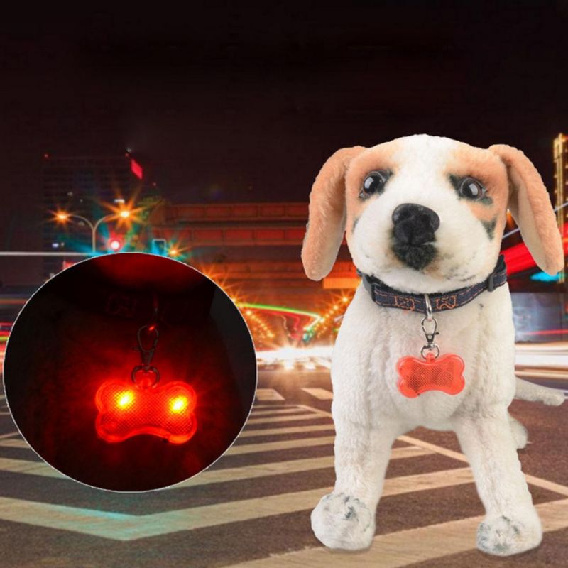 LED Light up Pet Pendant Pendant Small Bone Luminous Pendant