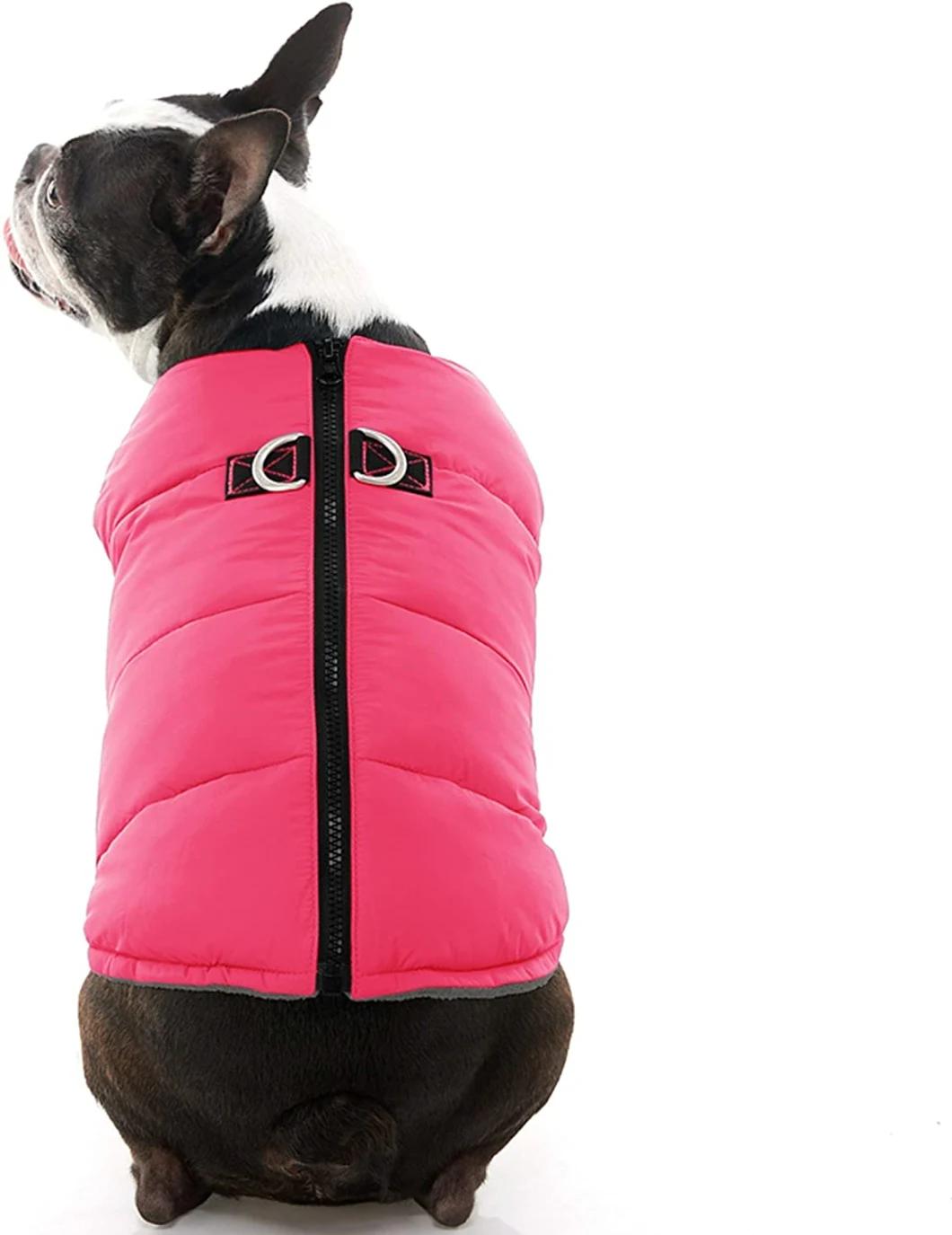 Warm Small Dog Sweater with Zipper Closure