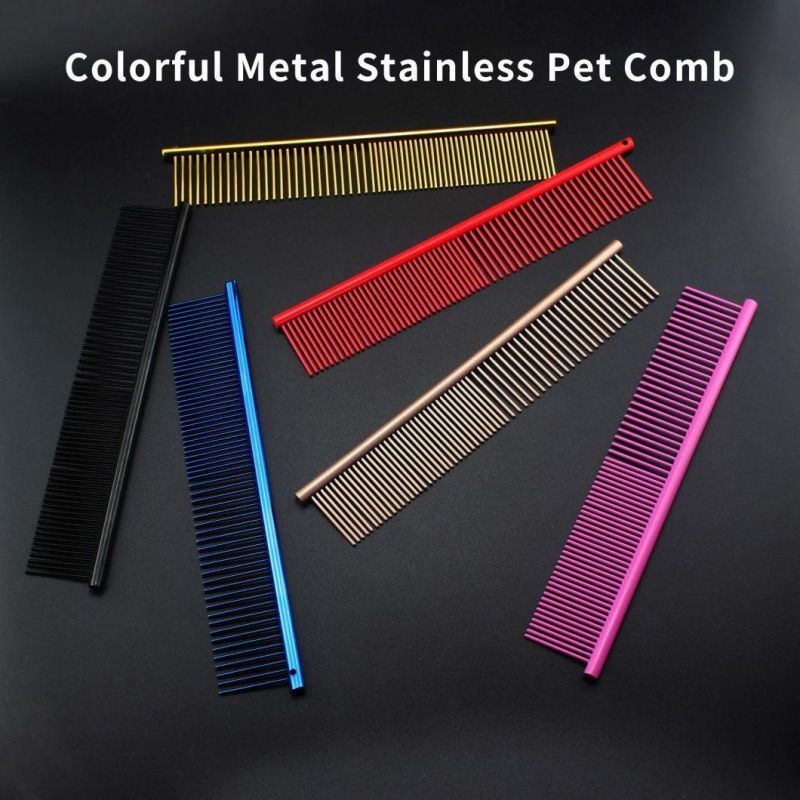Wholesale Portable Flat Round Handle Clean Removal Pet Flea Comb