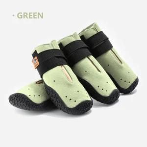 Green Amazon Hot Sale Outdoor Anti Slip Pet Waterproof Pet Dog Boots
