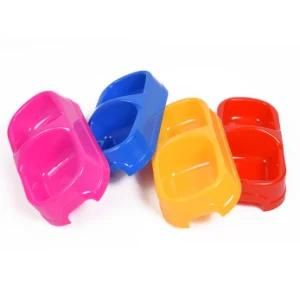 Colorful Plastic Robust Dog Cat Feeding Bowls