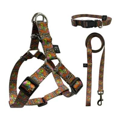 Wholesale New Design Colorful Customized Pattern Adjustable Dog Harness Set