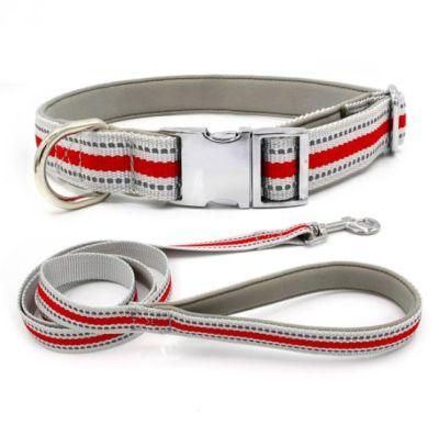 Manufacturer Direct Sales Reflective Pet Collar Dogs Fashion Metal Buckles Engraved Collar Adjustable Dog Collar