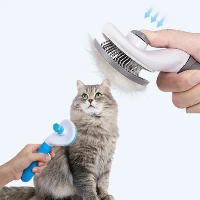 Cat Grooming Brush Tool Self Cleaning Slicker Pet Brush, Hair Slicker Brush Pet Dog Comb for Pet Massage