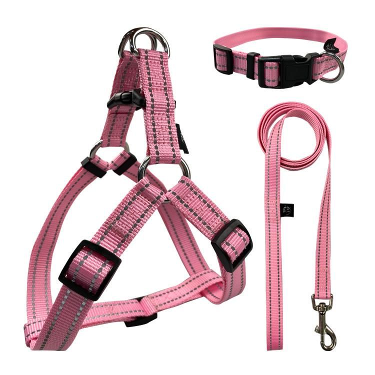 Comfort Breathable Soft Pet Harness Nylon Dog Collar Leash and Harness Set