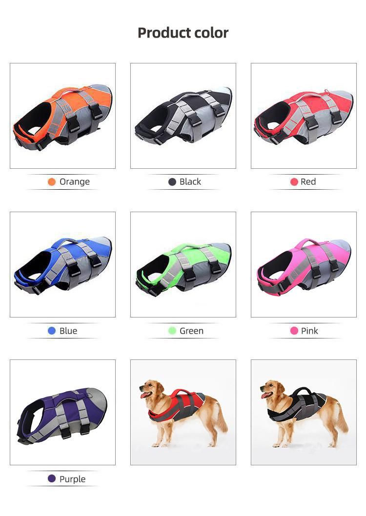 OEM/ODM Custom Wholesales Personalized Dog Life Vest Pet Life Jacket in Life Vest Dog Safety Swimming Jacket