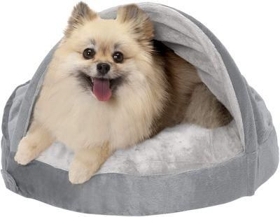 Cuddle Nest Faux Sheepskin Snuggery Blanket Burrow Pet Bed with Removable Cover