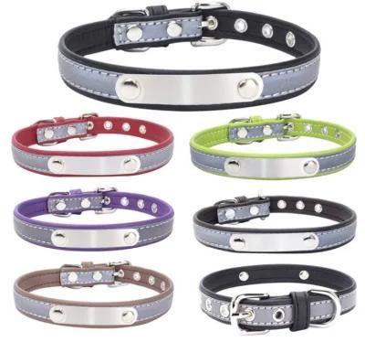 Pet Product Engraved Durable Reflective Pet Dog Collar