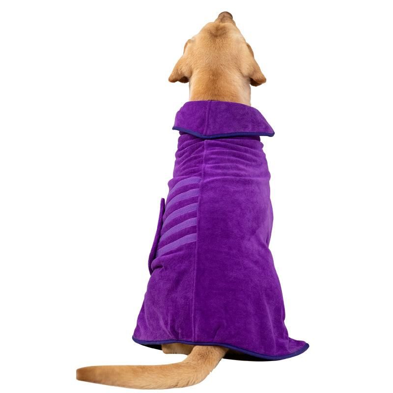 Microfiber Material Fast Drying Super Absorbent Dog Bath Robe