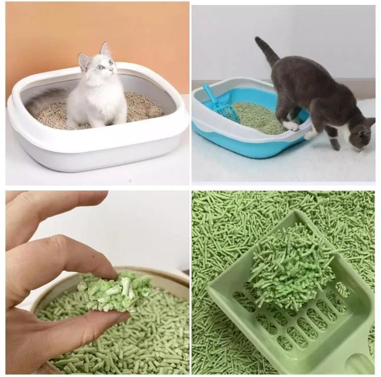 100% Natural Dust Free Premium OEM Tofu Cat Litter Sand Natural Carbon Clumping Plant Cat Litter Flushable Bulk 6L Tofu Cat Litter