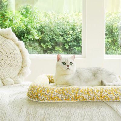 Summer Cooling Pet Dog Cushion Mat with Pillow