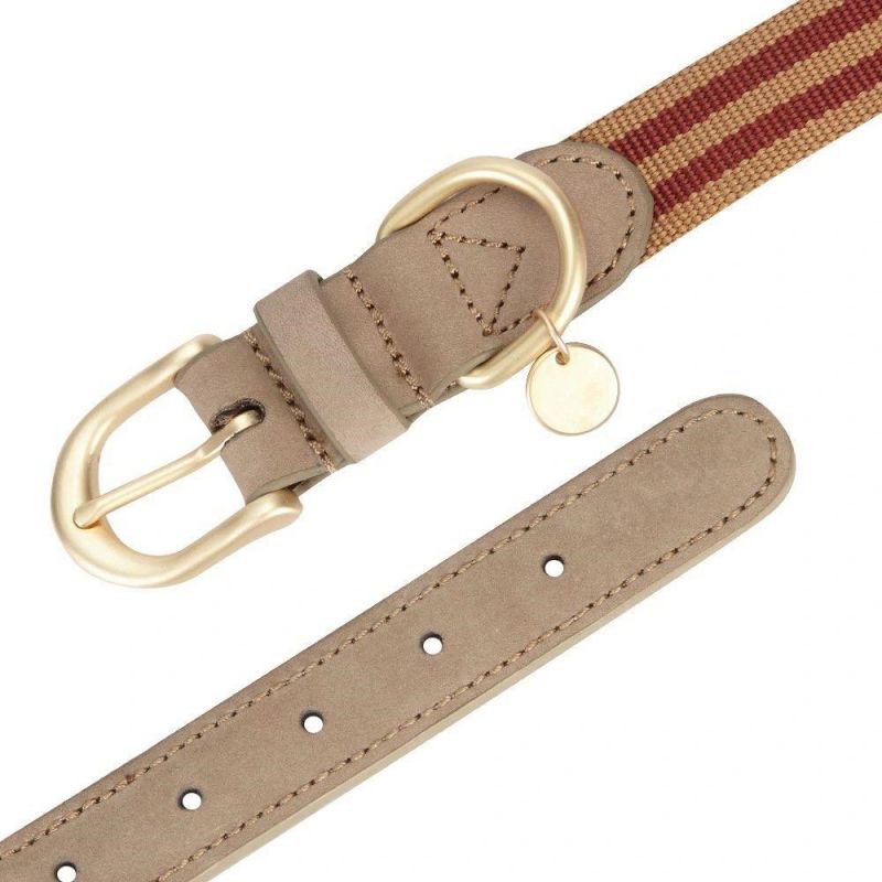 Genuine Leather Dog Collar Duty Pet Collar for Large Medium Dog Adjustable