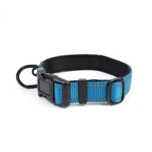 Pet Supply Blue Dog Collar Glow-in-The-Dark Adjustable Nylon Pet Collar