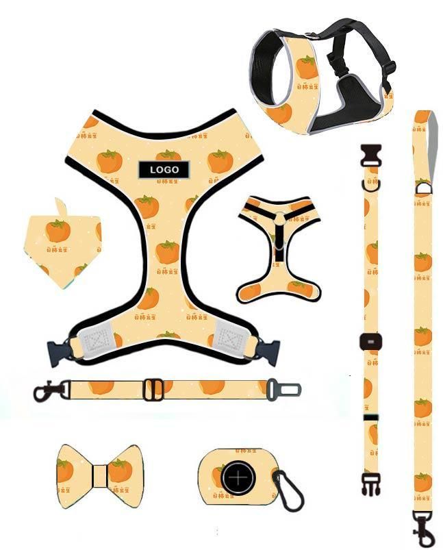 2021 Top Sellers Amazon Designers Pet Vest Personalized Harness Set, Adjustable Custom Bow Dog Harness Set