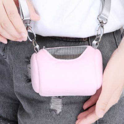 Portable Small Pet Cage Cross Body House Travel Visible Mesh Satchel Hamster Carrier Bag