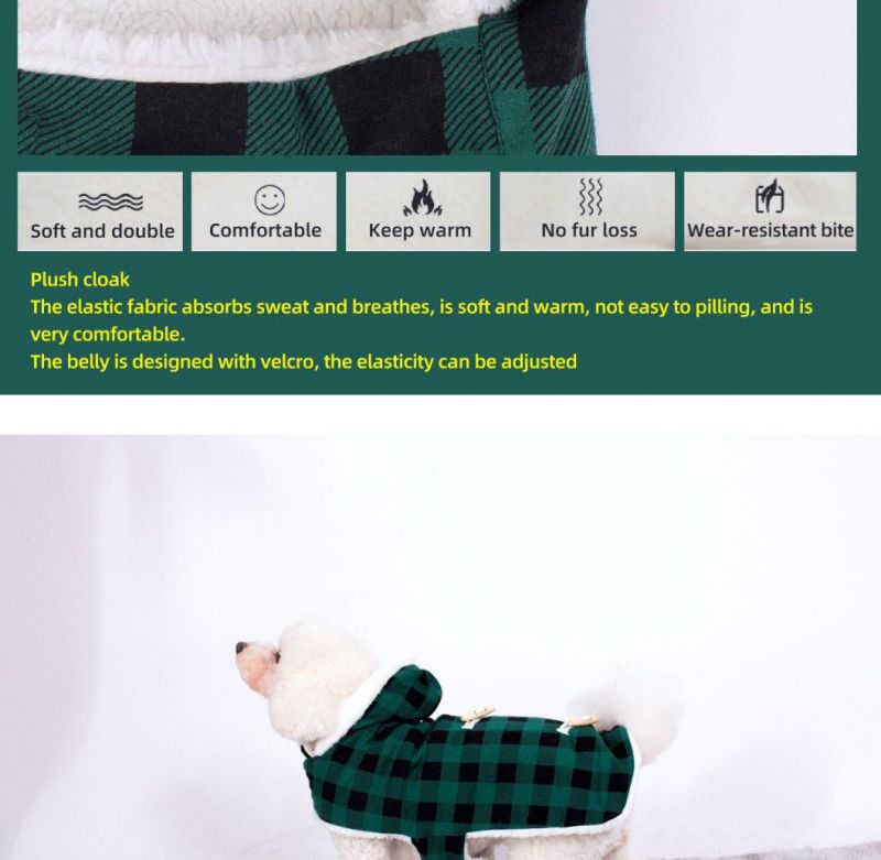 Hot Sale Fashion British-Style Design Dog Warm Coat Fashionable Colorful Pattern Dog Apparel Pet Cloth Sweater Hoodie