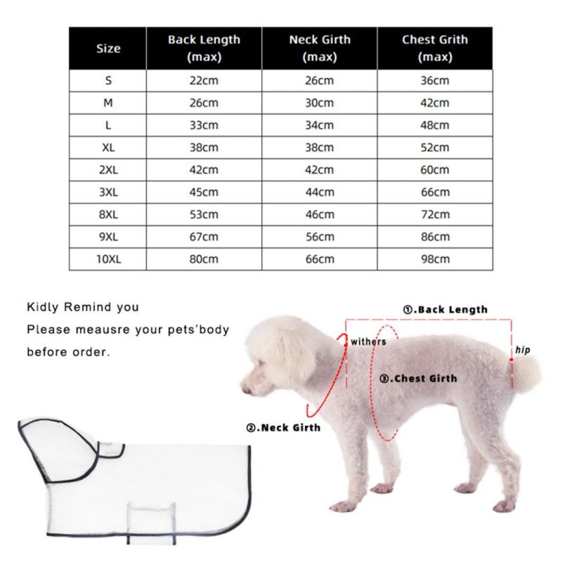 Designer Pet Apparel Raincoat Pet Product Pet Raincoat