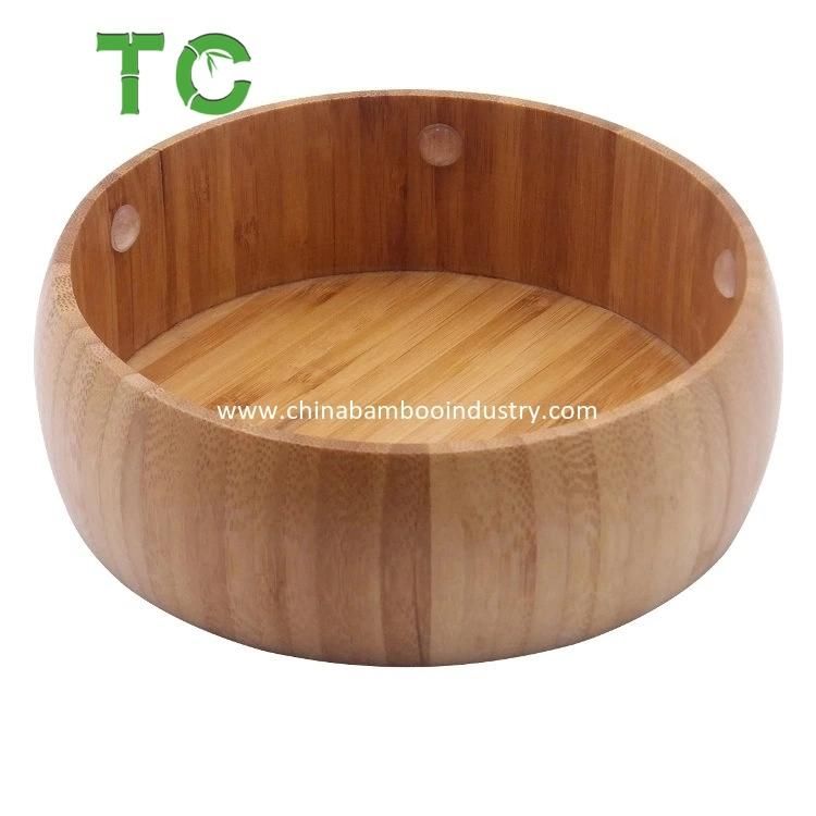 Bamboo Pet Bowls Feeders Ceramic Pet Bowls with Holder Pet Food Water Feeder