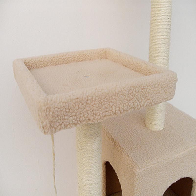 Cat Scratch Tree Cat Condo Solid Wood Sisal Cat Tree