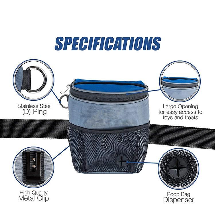 New Designe Large Dog Treat Pouch Wholesale Portable High Quality Pet Carrier Bag with Adjustable Waist Belt