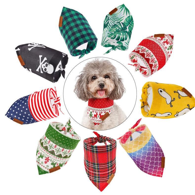 Wholesale Fashion Dog Bandana for Pet Triangle Dog Bandana Dog Neckerchief