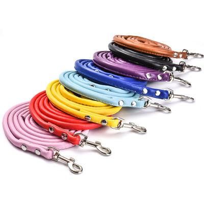 Fashion Multicolor Large Running Tracking Reflective Soft Handle PU Padded Rope Pet Dog Leash