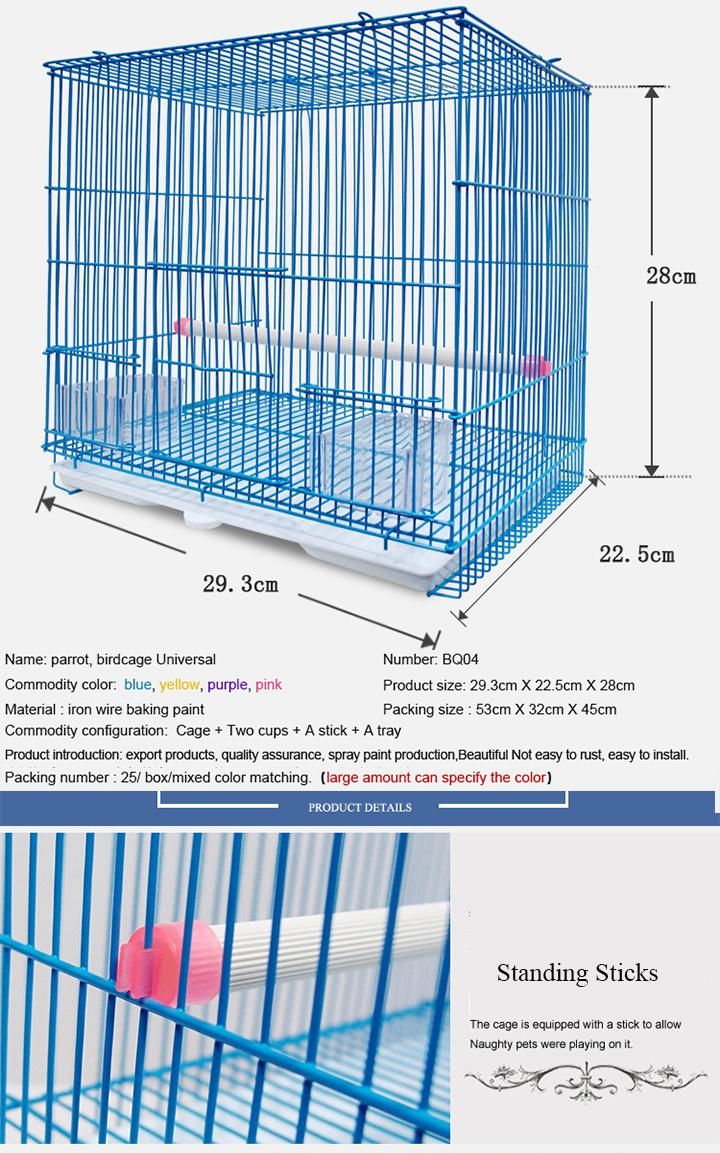 Factory Supply Metal Parrot Cage Luxury Bird Cage